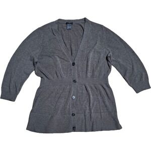 Ann Taylor Women's‎ Brown Classic Wool Blend Hourglass Sweater Cardigan Size M